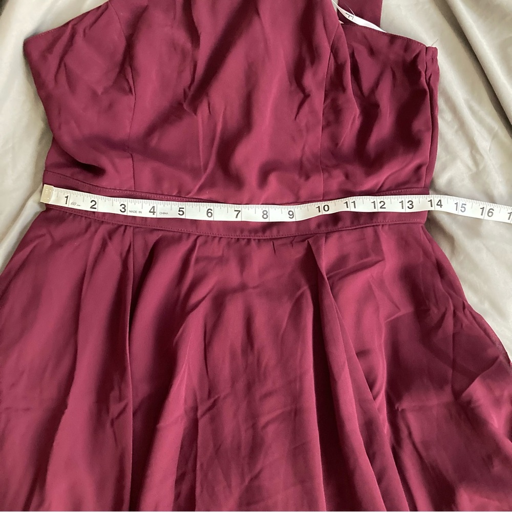 lulus maroon skater halter dress - Picture 3 of 4